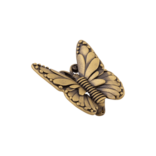 PRODUCT_GALLARY_KNOB_FB-BRASS_BUTTER_FLY_MATT_GOLD FLYBIRDINDIA